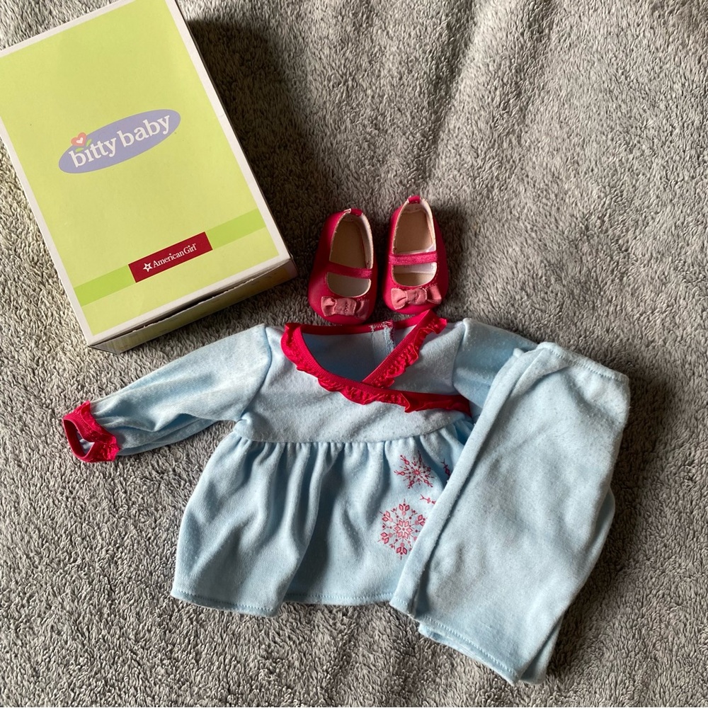 American Girl Bitty Baby Snowflake Pajamas